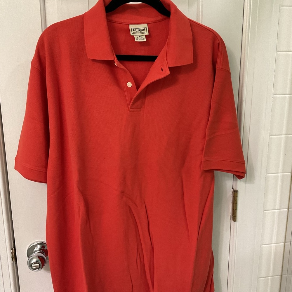 L.L. Bean Men's Burnt Orange Polo Shirt